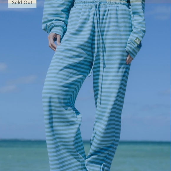 Daily Drills Malibu/teal NWT stripe pants xs/s - Picture 3 of 3